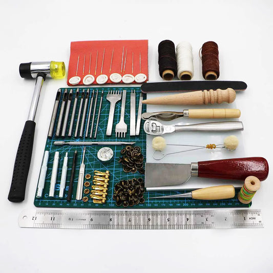 44 Pcs Retro Leather Craft Tools Kit