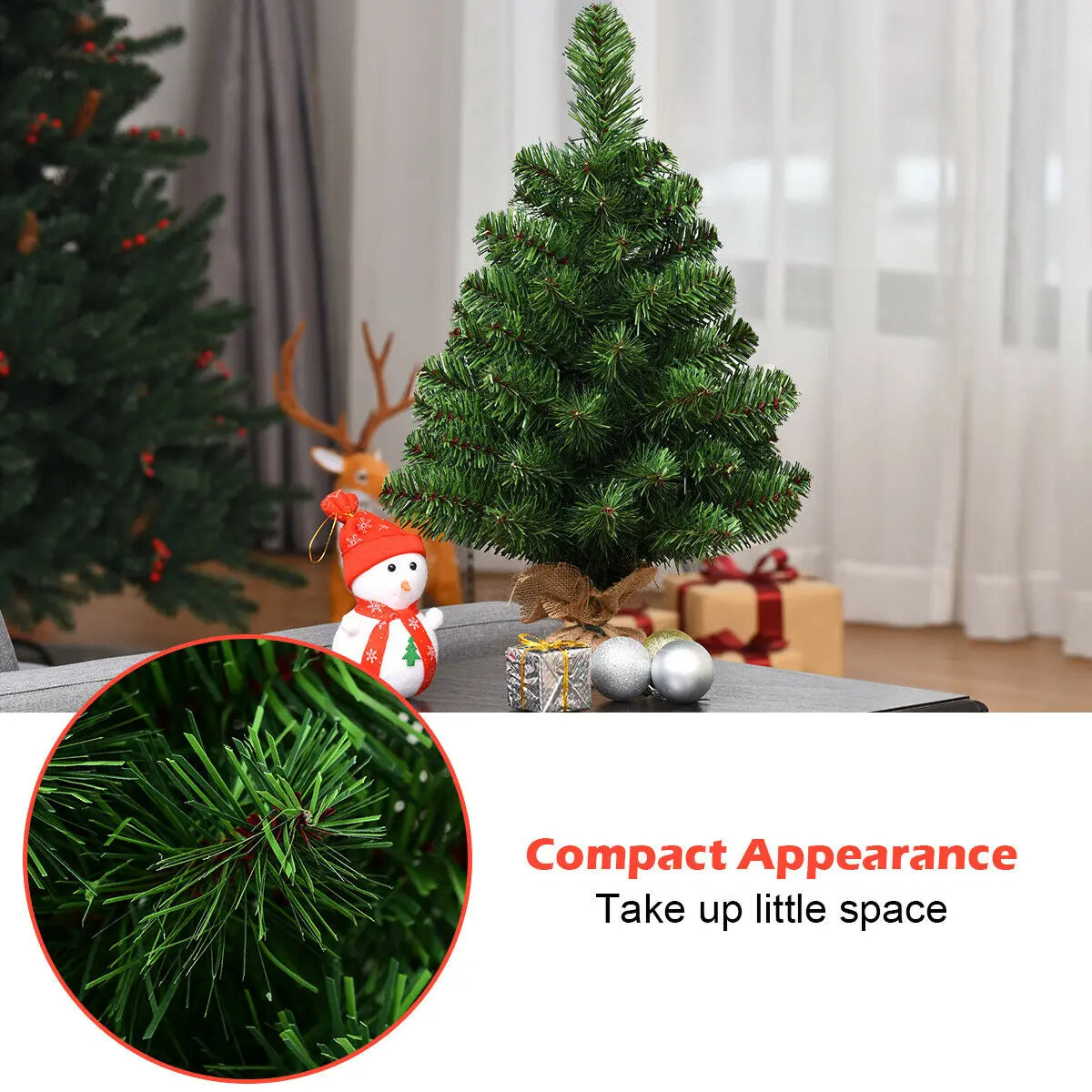 2Ft Artificial PVC Christmas Tree Holiday Season Decoration Home Decor