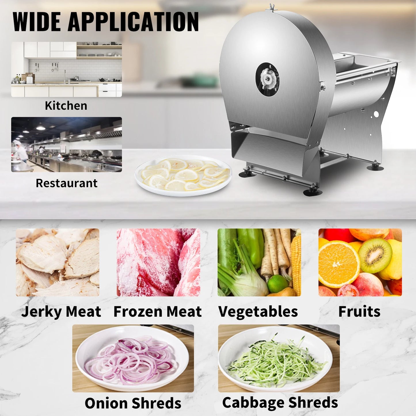 Electric Vegetable Cutter Fruit Shredder Jerky Meat Slicer