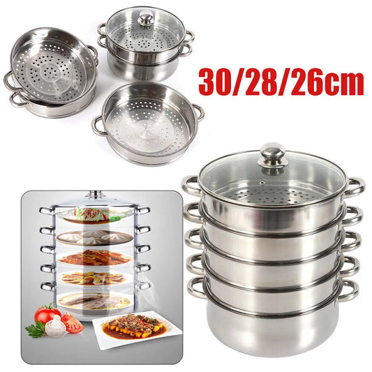 5 Tier Stainless Steel Steam Cooker