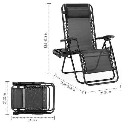 Portable Recliner Patio Outdoor Garden Lounge Chair