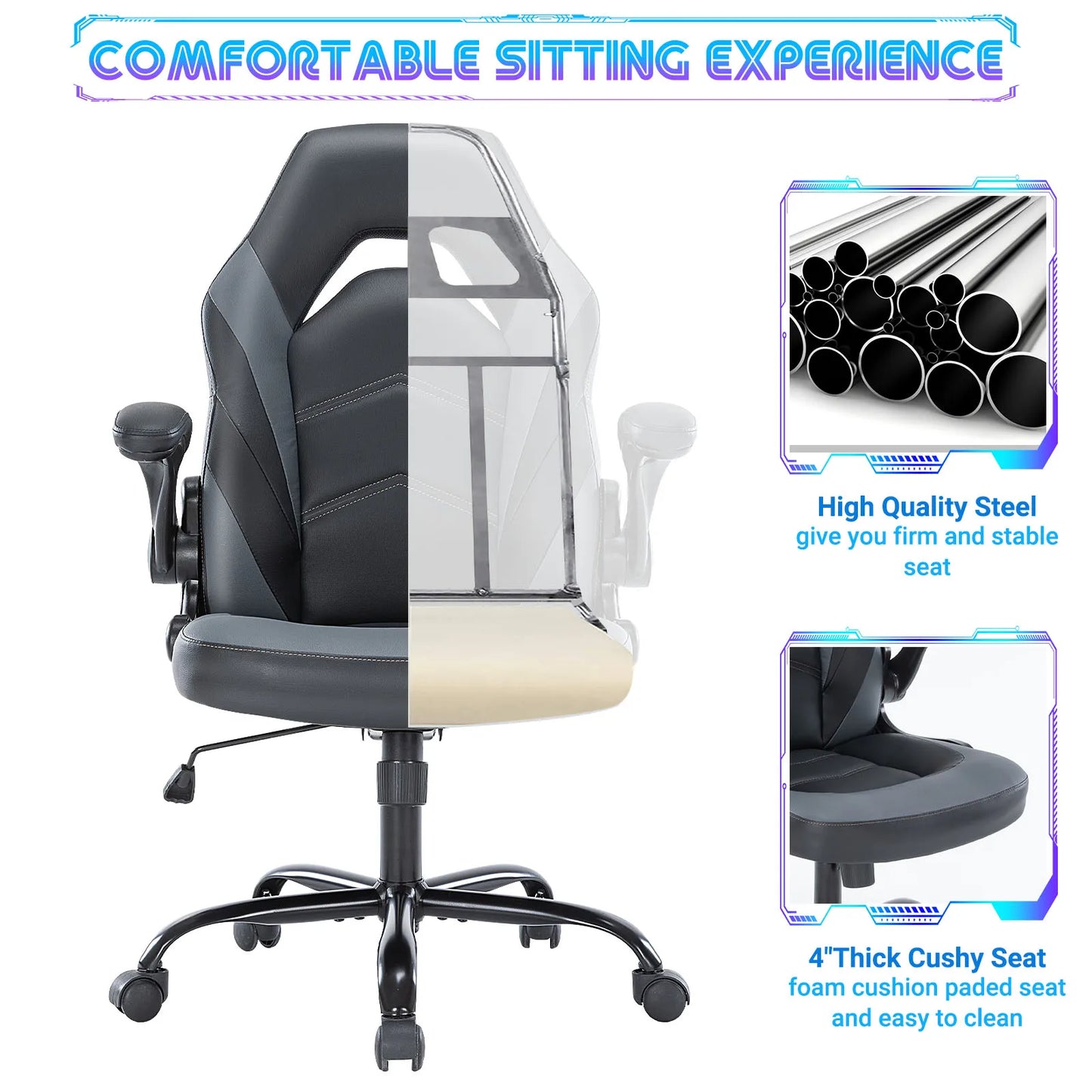 Ergonomic Office Computer Gaming Desk Chair Swivel