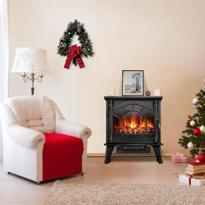 Freestanding Fireplace Infrared Stove Adjustable Heating Mode