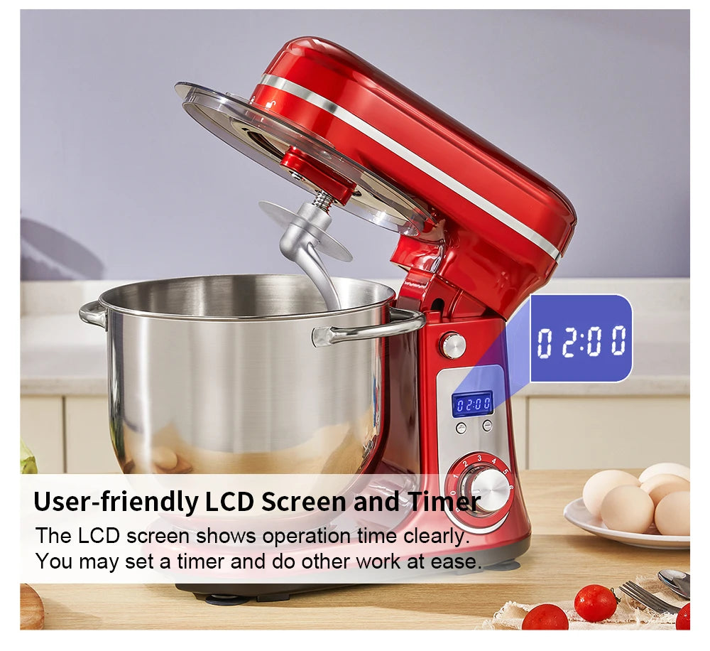 Stand Mixer, Blender  Dough Kneader, 6-Speed,