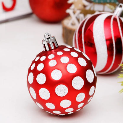 Painted Christmas Balls Hanging Christmas Tree Ornaments