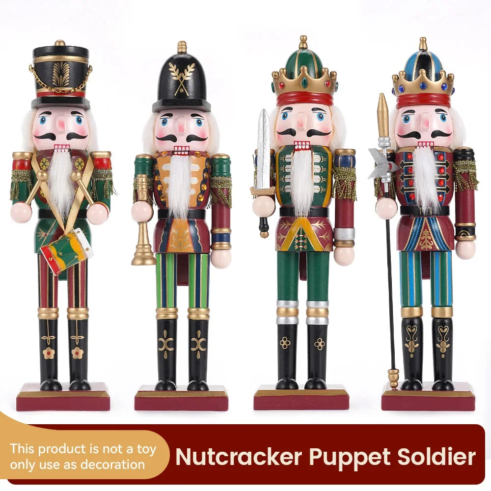 Soldier Puppet Wooden Nutcracker Statues Handicraft