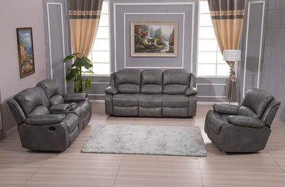 3PC Leather Reclining Sofa Chair and Couch