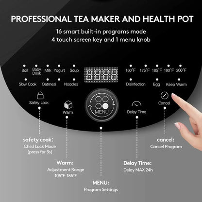 Kettle Temperature Control Glass Tea Kettle Programmable