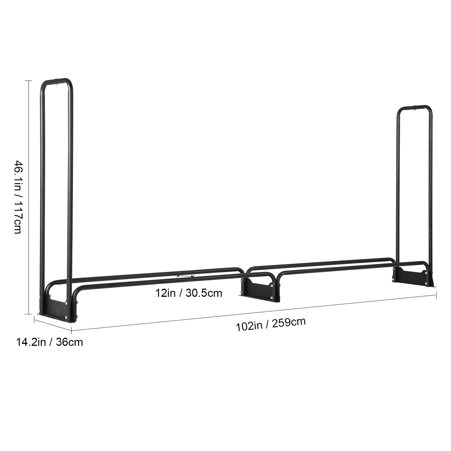 Outdoor Firewood Rack with Cover