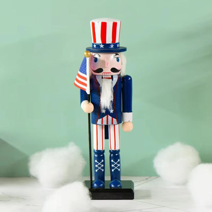 America soldier wooden tin soldier nutcracker