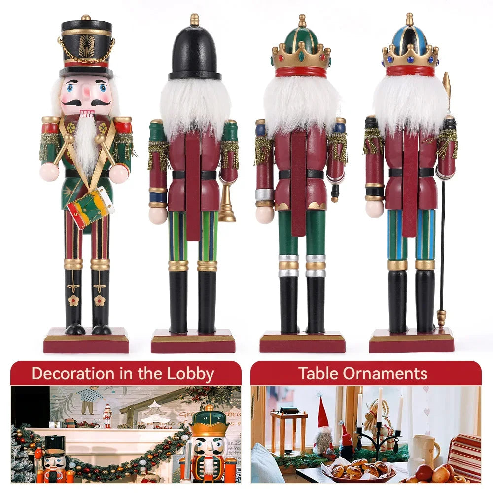 Soldier Puppet Wooden Nutcracker Statues Handicraft