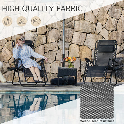 Portable Recliner Patio Outdoor Garden Lounge Chair