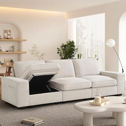 3 Seater Comfy Sofa with Storage,