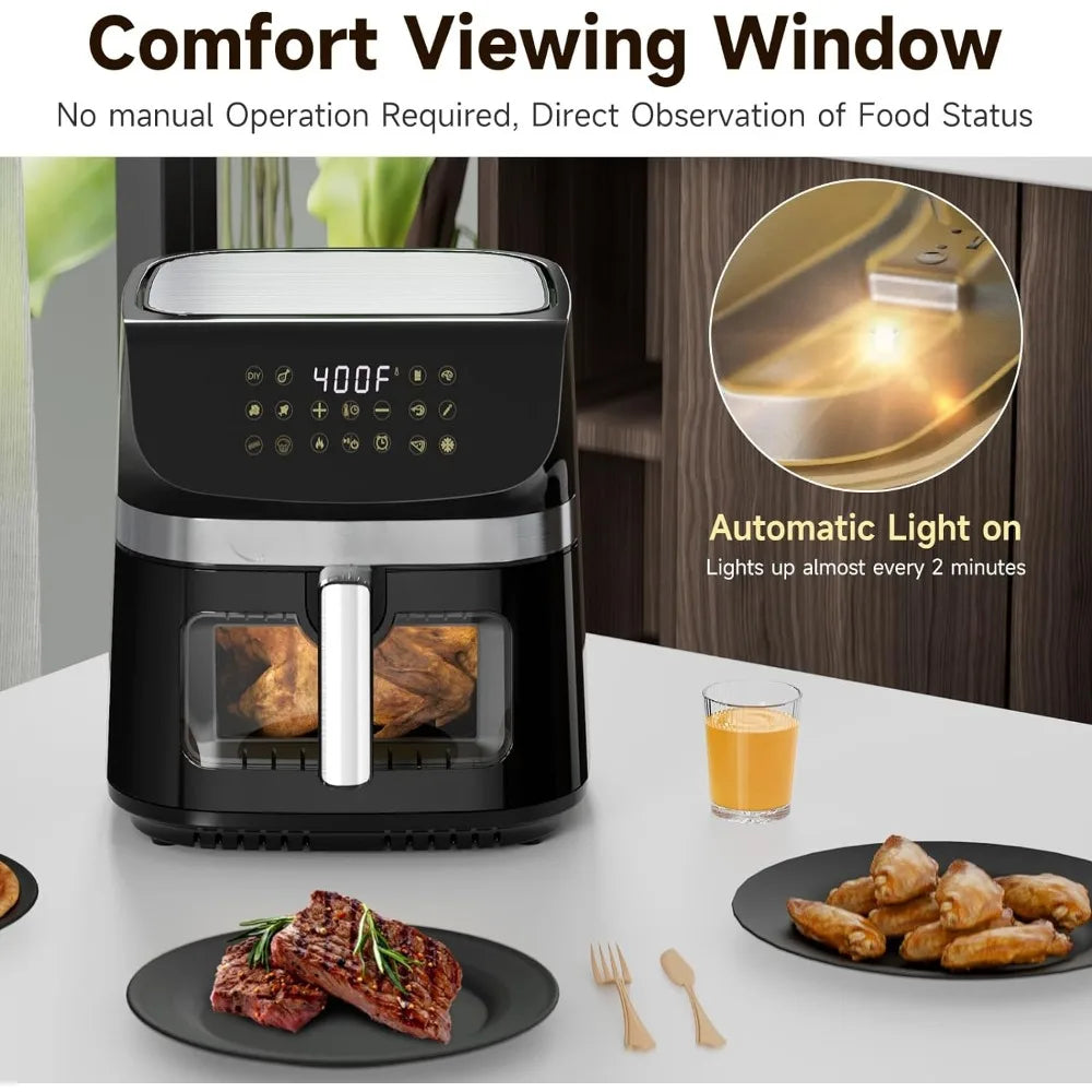 Air Fryer, 9 1-Touch Cooking Presets,