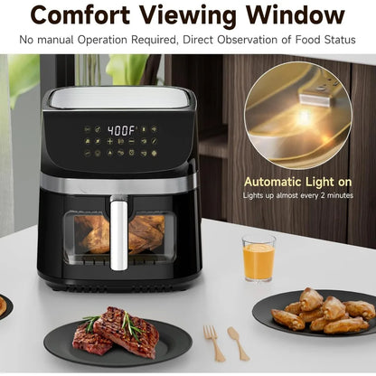 Air Fryer, 9 1-Touch Cooking Presets,