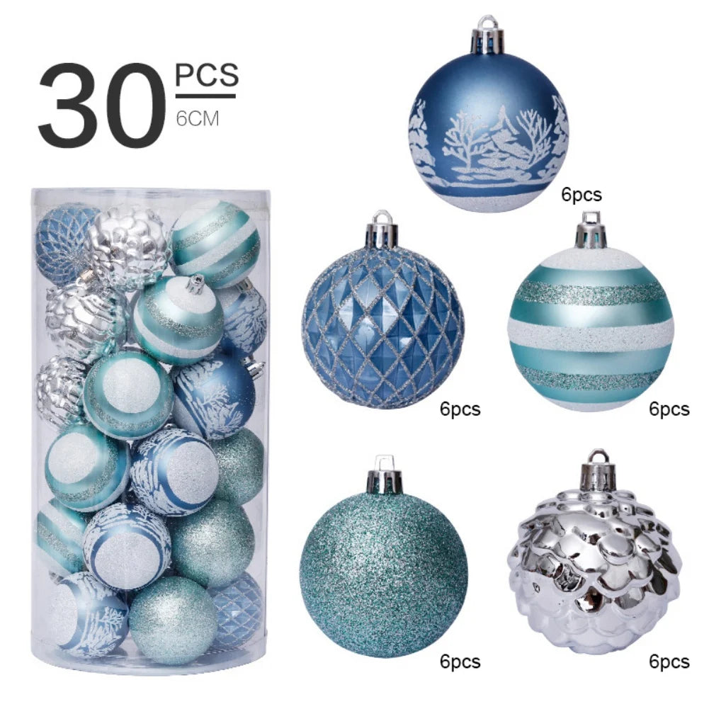 Painted Christmas Balls Hanging Christmas Tree Ornaments