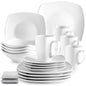 16-Piece Dinnerware Set for 4 - Premium Quality Porcelain Dishes Set - Dishwasher Safe, Microwave Safe Plates and Bowls Set