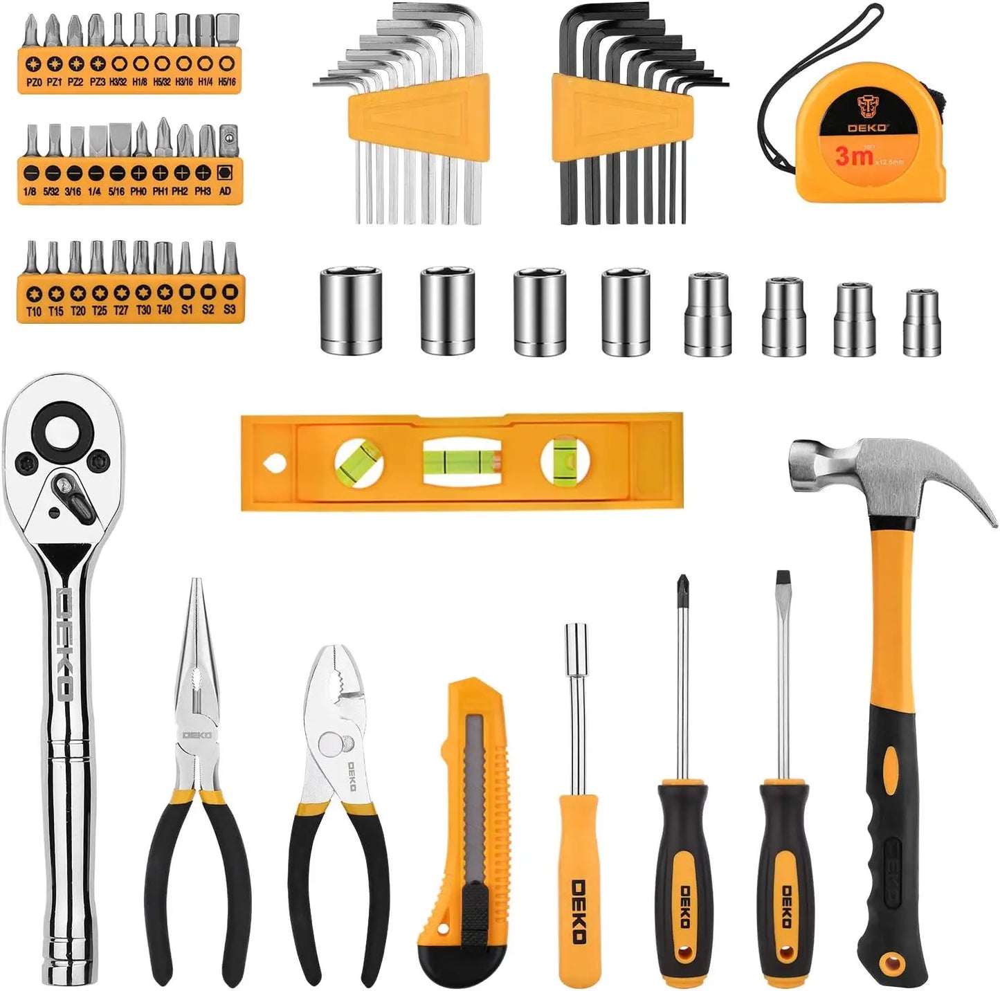 DEKO 65 Pieces Tool Set General Household