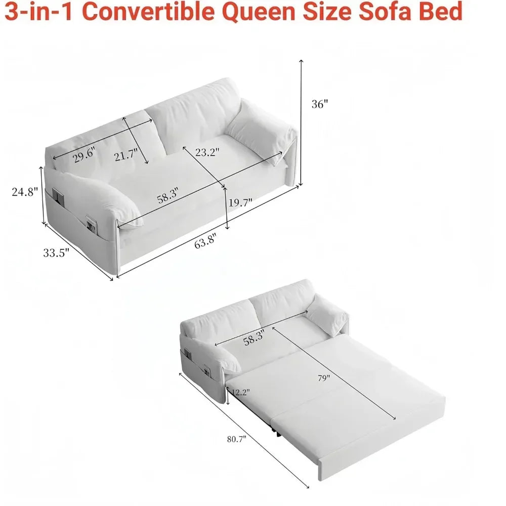 Convertible Queen Size Sofa bed couch