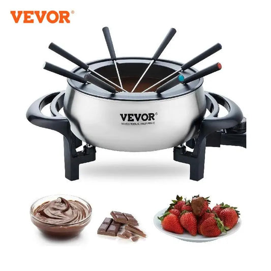 VEVOR 3Qt Electric Chocolate cascade Melting Pot Fondue Pot Set Cheese Melting Warmer Home Appliance for kitchen