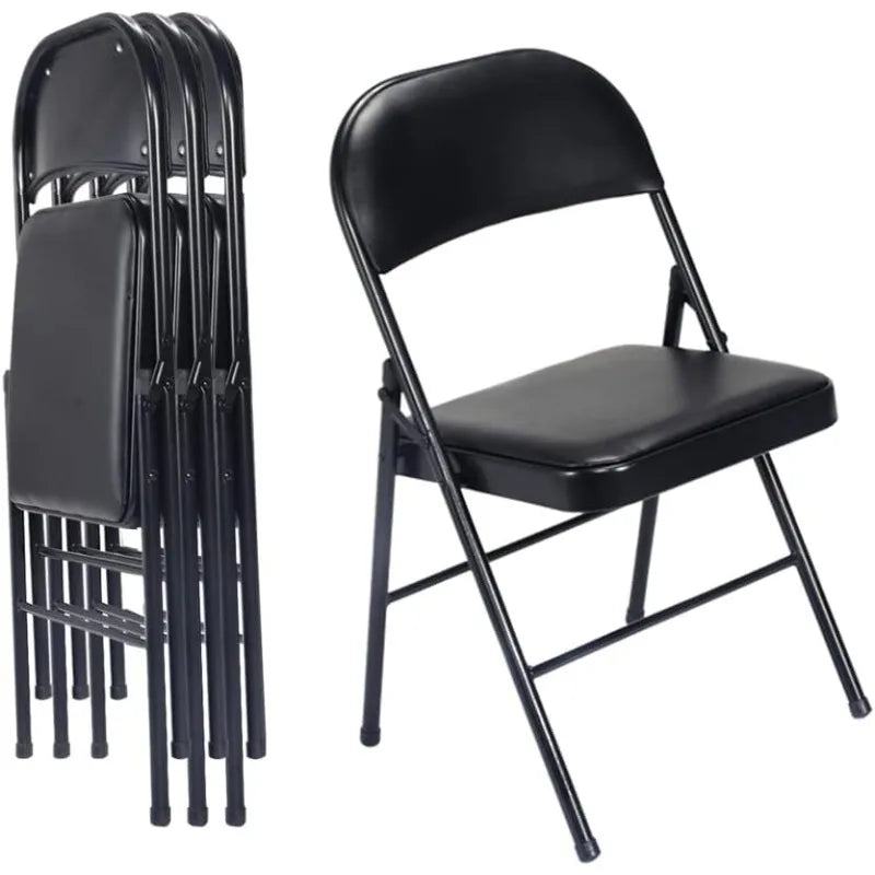 Folding Chairs with Padded Seats Portable Stackable