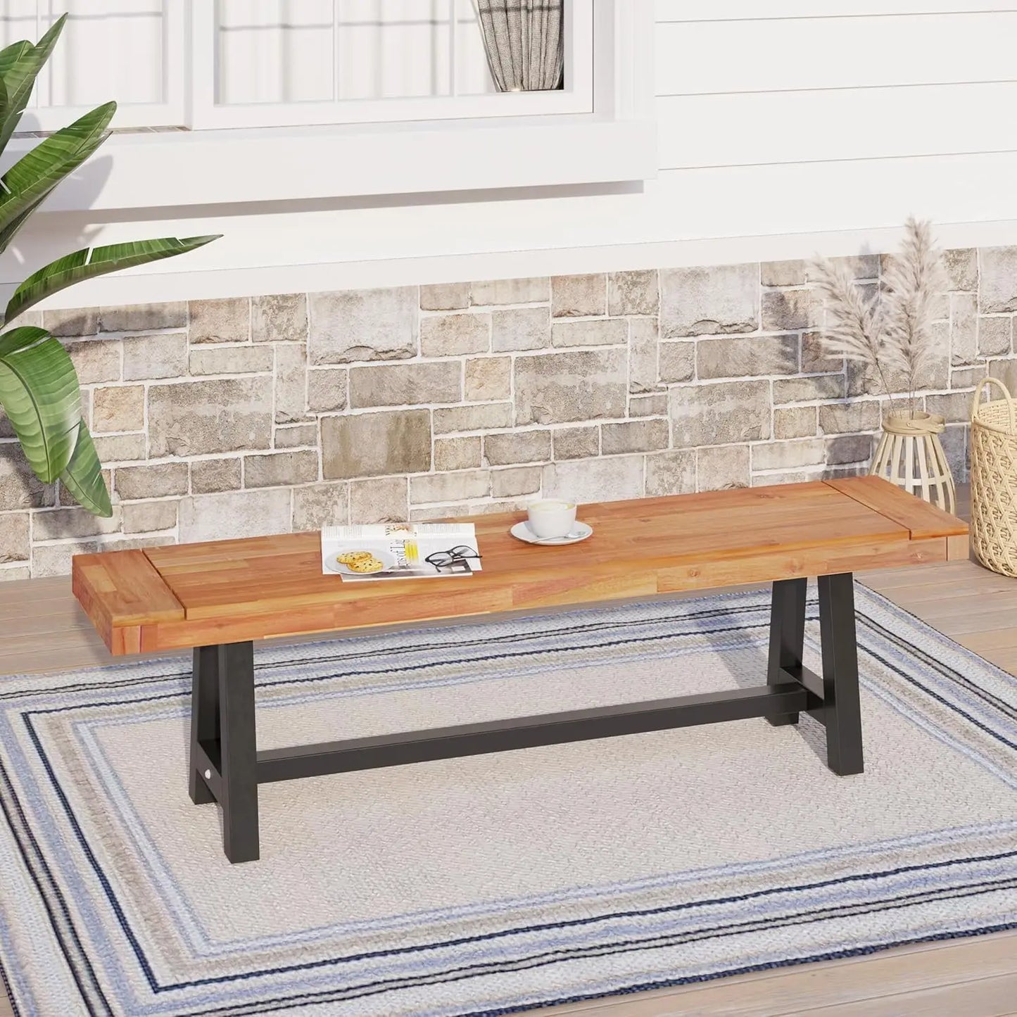 Outdoor Wooden Waterproof Bench