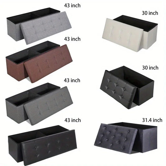 Storage Ottoman Bench Foot Rest Stool