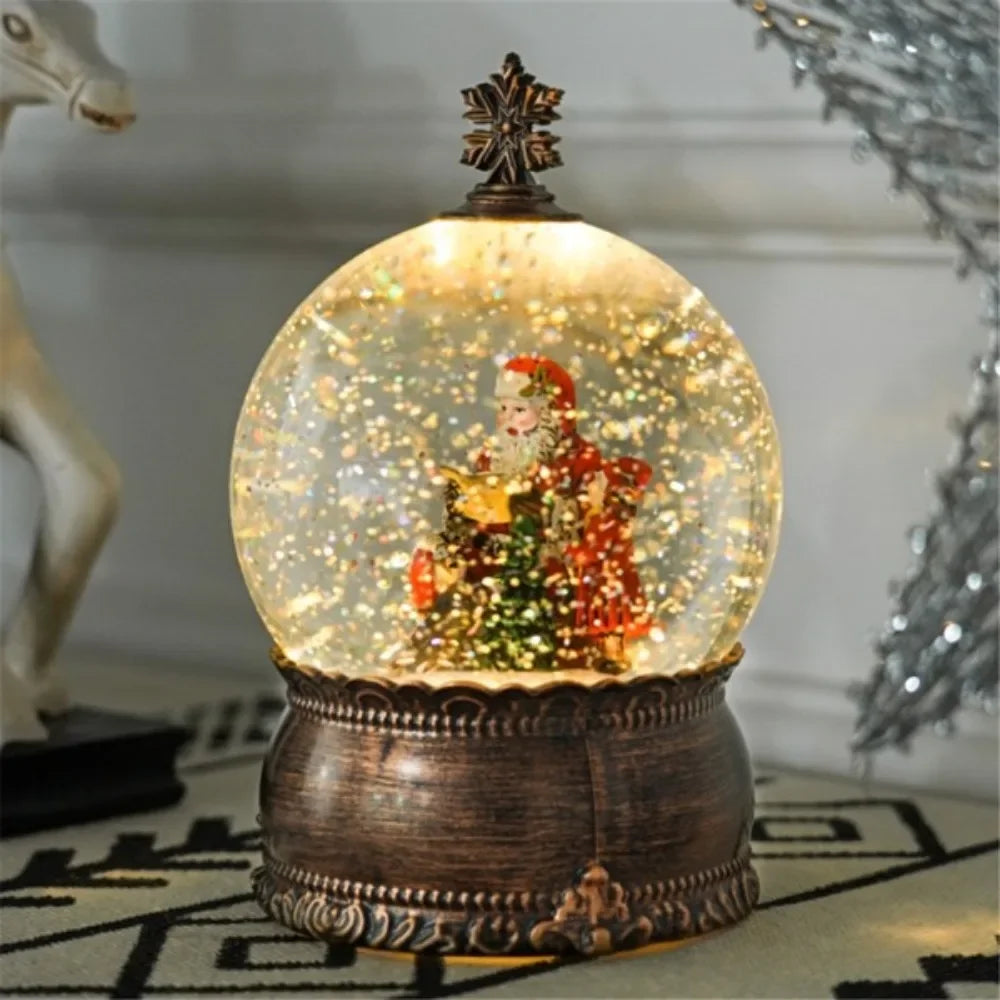 Musical Snow Globe with Glitter Christmas Decoration