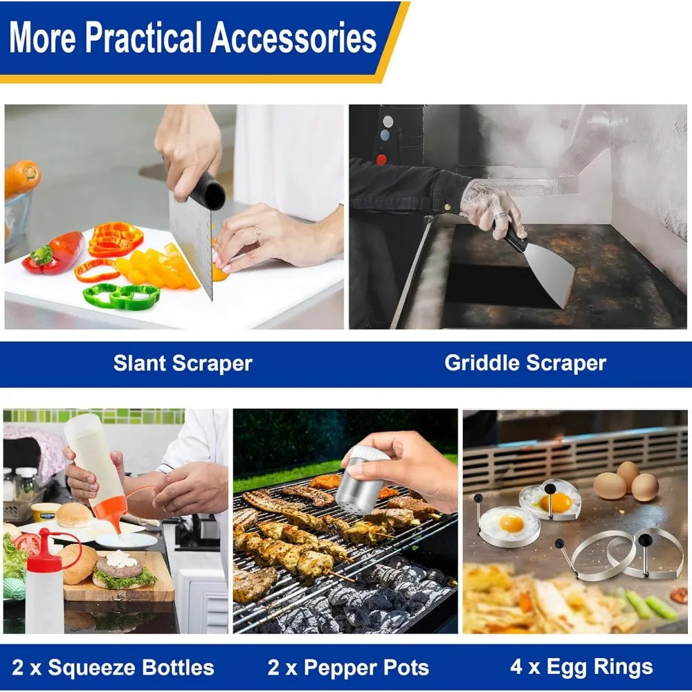 Stainless Steel BBQ Grill Tool Kit,