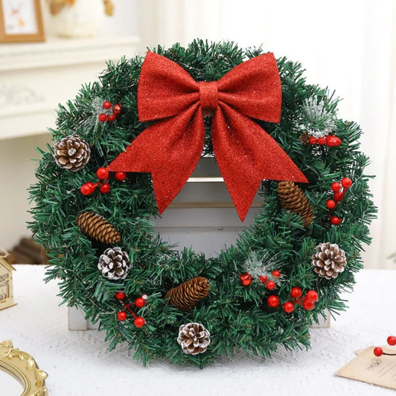 Christmas Wreaths With Artificial Pine Cone Berries