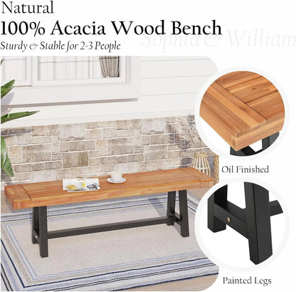 Outdoor Wooden Waterproof Bench