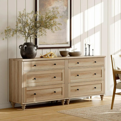 Dresser  with 6 Drawers, Oak,