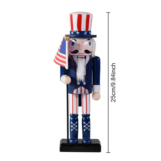 America soldier wooden tin soldier nutcracker