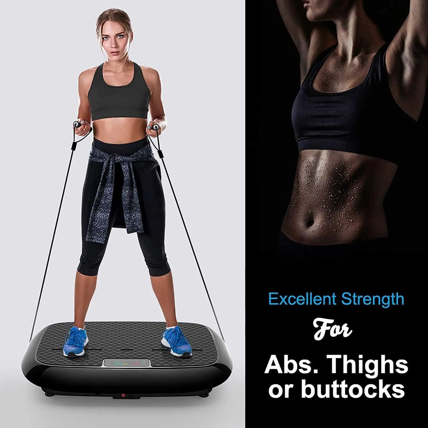 Vibration Plate, Whole Body Vibration Platform Exercise Machine with Bluetooth Speaker, Home Fitness Equipment for Weight Loss &