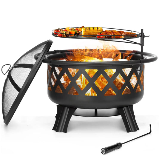 Wood Burning Fire Pits  Grill Outdoor