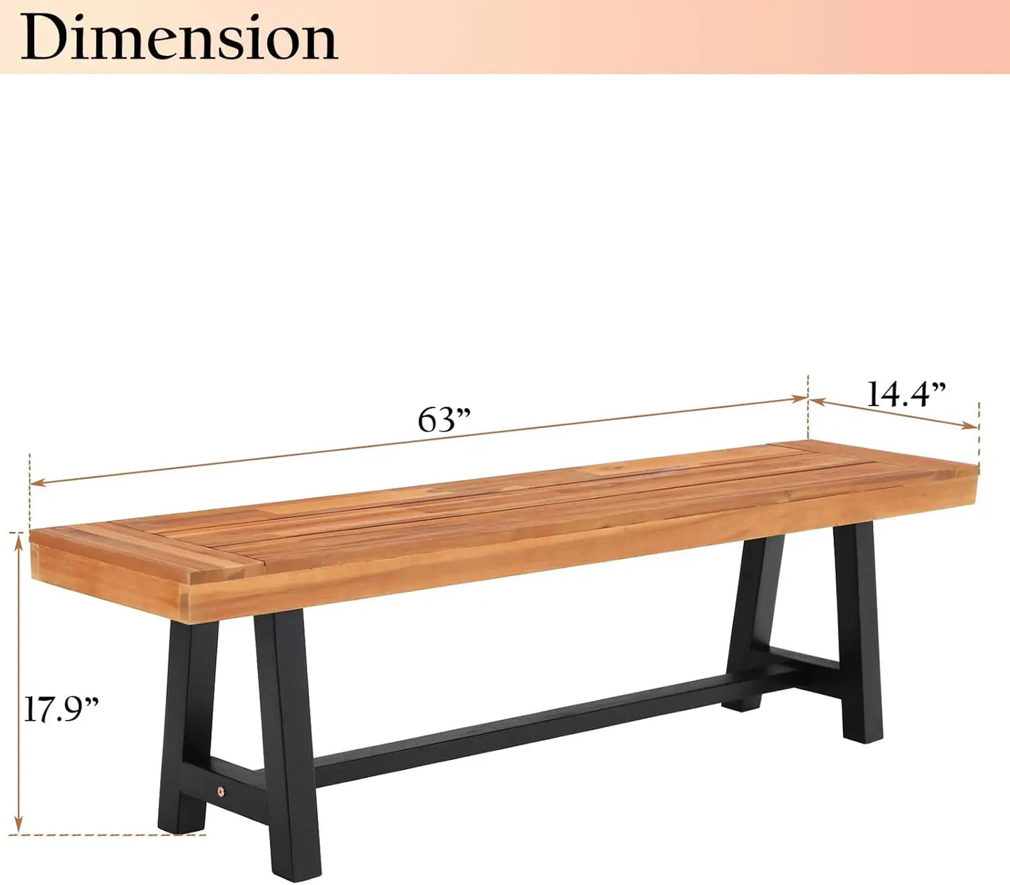 Outdoor Wooden Waterproof Bench