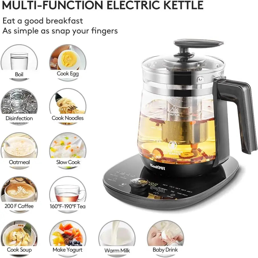 Kettle Temperature Control Glass Tea Kettle Programmable