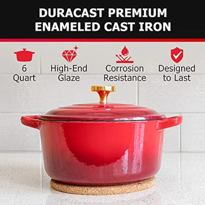 DuraCast-Cast Iron Dutch Oven Pot with Lid