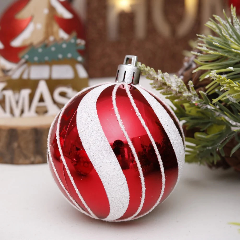 Painted Christmas Balls Hanging Christmas Tree Ornaments