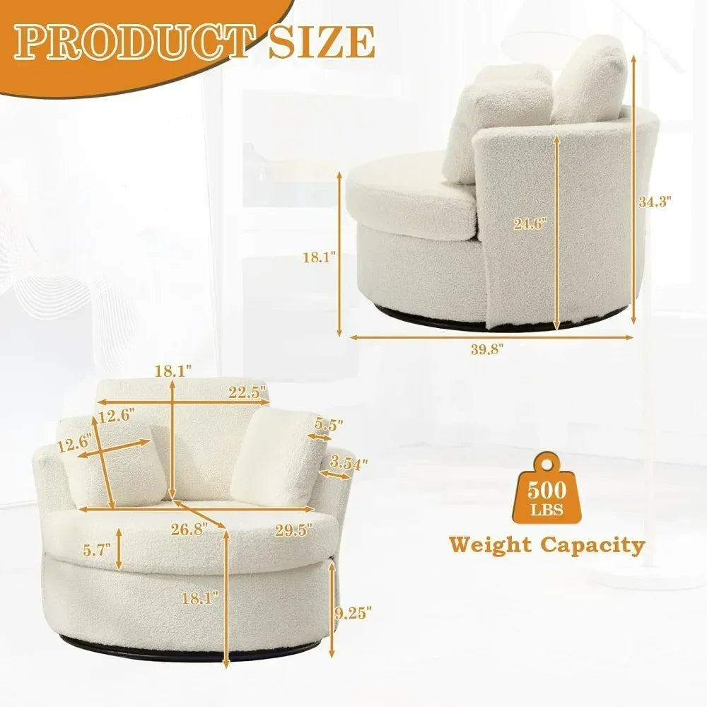 Swivel Barrel Chair