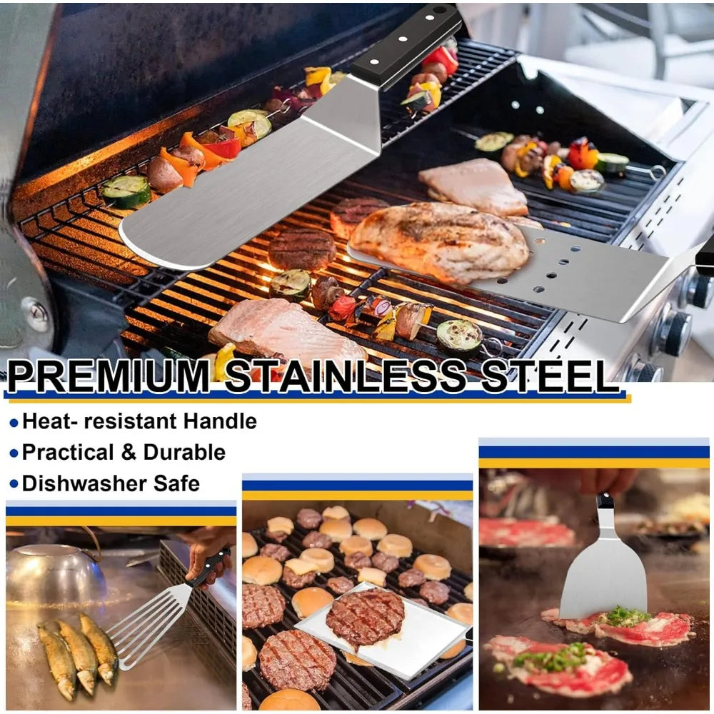 Stainless Steel BBQ Grill Tool Kit,