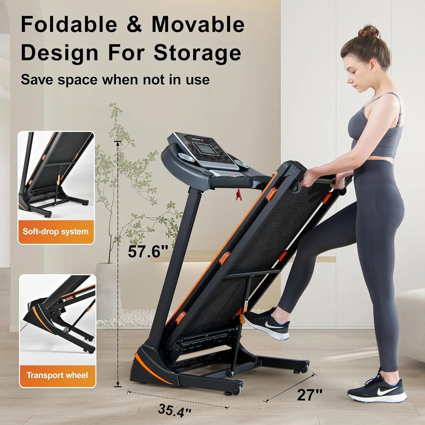 Treadmills for Home, with 0-15% Auto Incline,