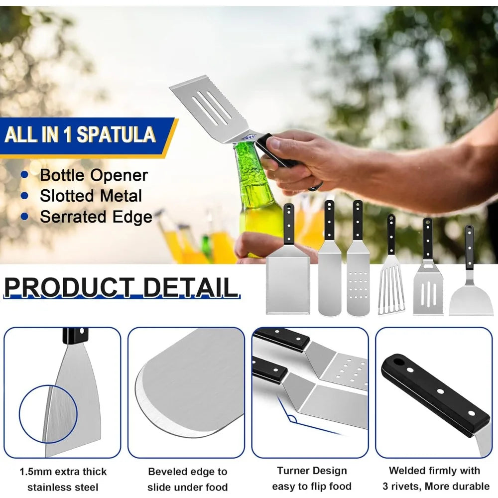 Stainless Steel BBQ Grill Tool Kit,