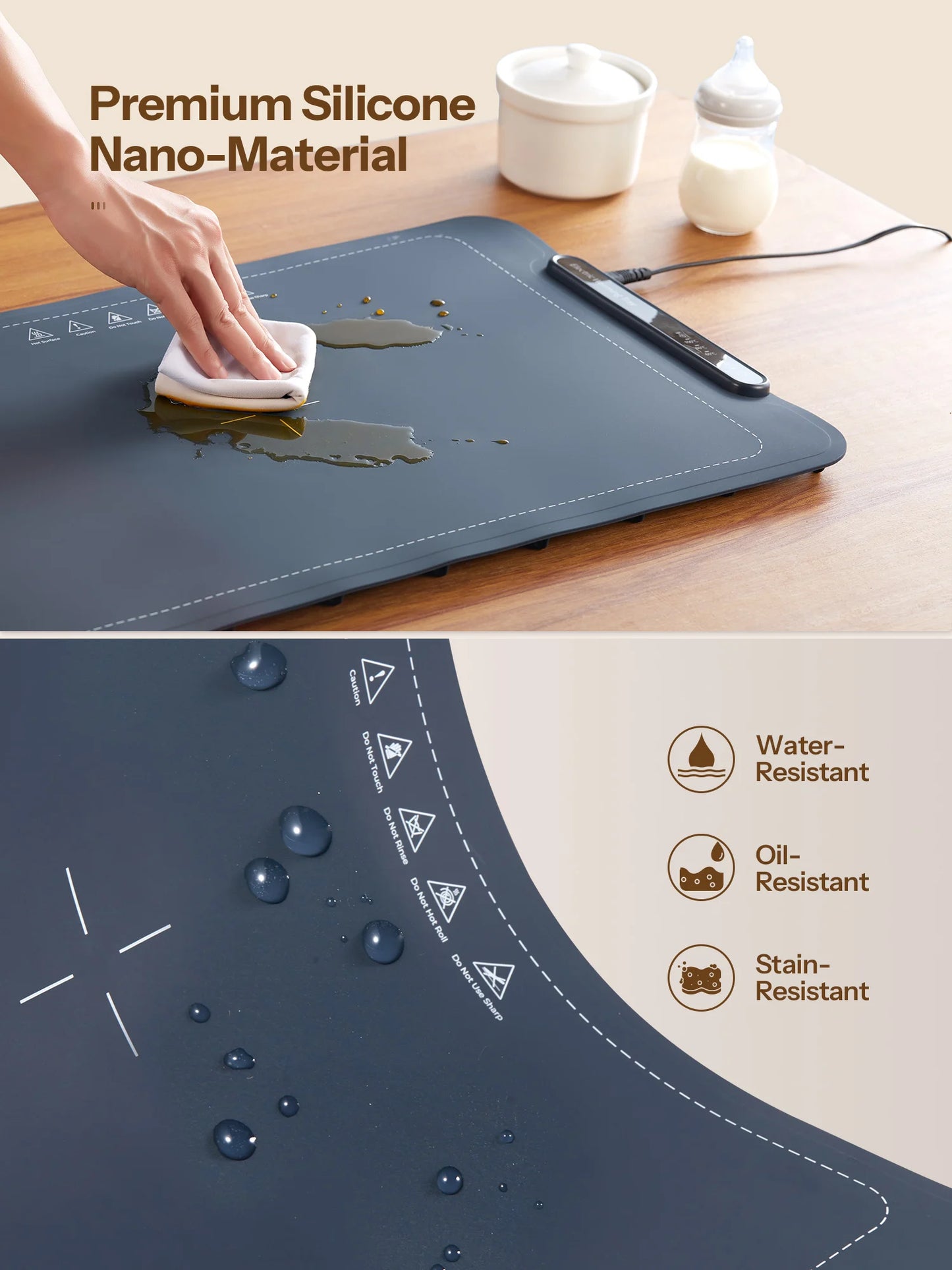 Electric Warming Tray, Full Surface Warming Mat