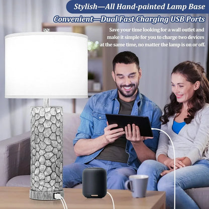 Table Lamps with Dual USB Charging Ports