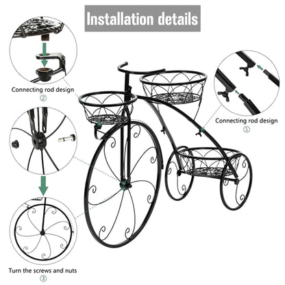 3-Tier Bicycle Plant Stand