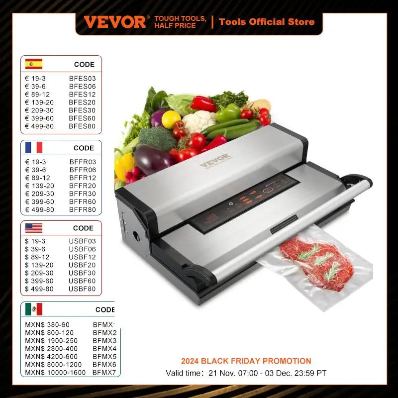 Vacuum Sealer Machine Food Packaging with Bag Roll