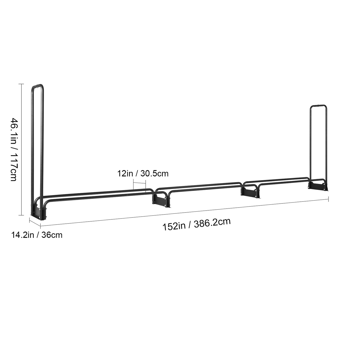 Outdoor Firewood Rack with Cover