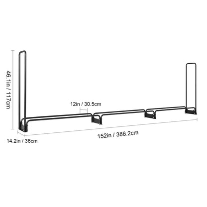 Outdoor Firewood Rack with Cover