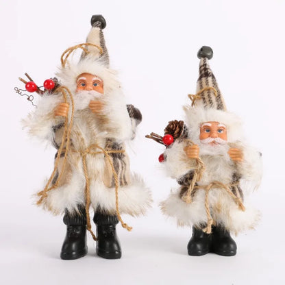 Lovely Christmas Santa Claus Doll Xmas Tree Ornaments New Year Party Gifts for Kids Friends Christmas Decorative Dolls Toys